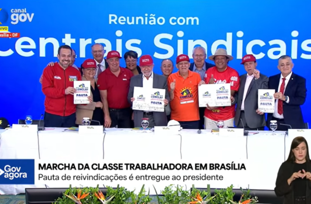 CUT e Centrais se reúnem com Lula para entrega da Agenda da Classe Trabalhadora