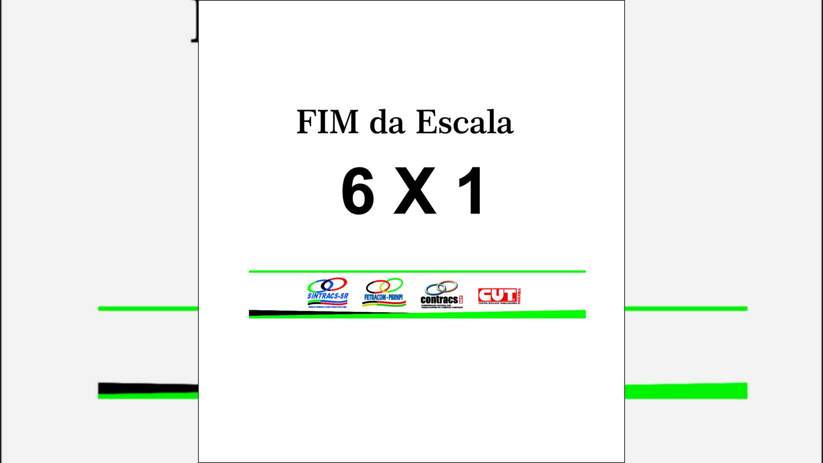 O FIM DA ESCALA 6X1 